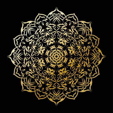 Dairesel desen mandala sanat dekorasyon elementleri