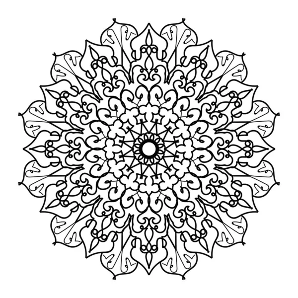 Mandala Voor Kleurboeken Decoratieve Ronde Ornamenten Ongebruikelijke Bloemvorm Oosterse Vector — Stockvector