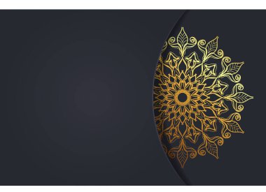 Lüks mandala tarzı altın desenli arka plan.