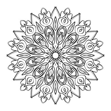 Boyama kitabı için Mandalas. Dekoratif yuvarlak süsler