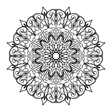 Boyama kitabı için Mandalas. Dekoratif yuvarlak süsler