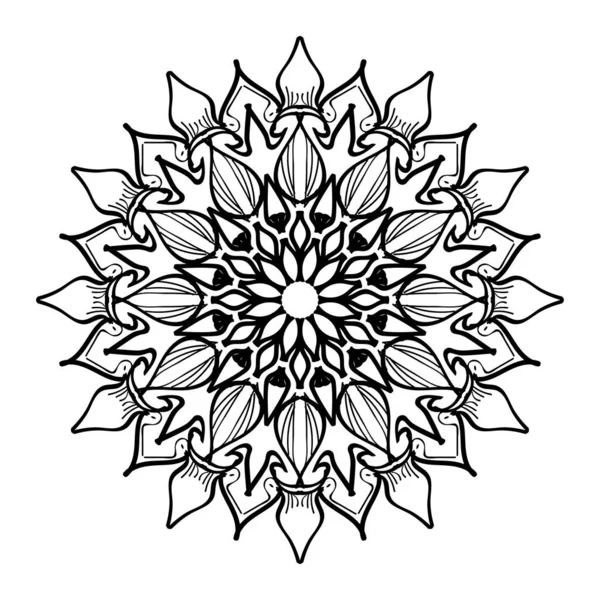 Mandalas Para Colorear Libro Adornos Decorativos Redondos — Vector de stock