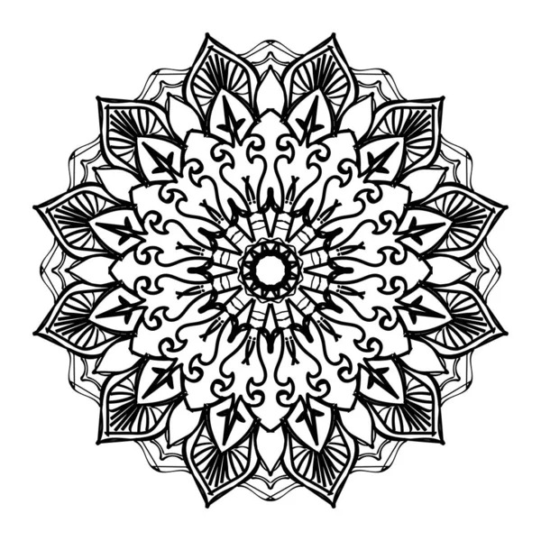 Mandalas Para Colorear Libro Adornos Decorativos Redondos — Vector de stock