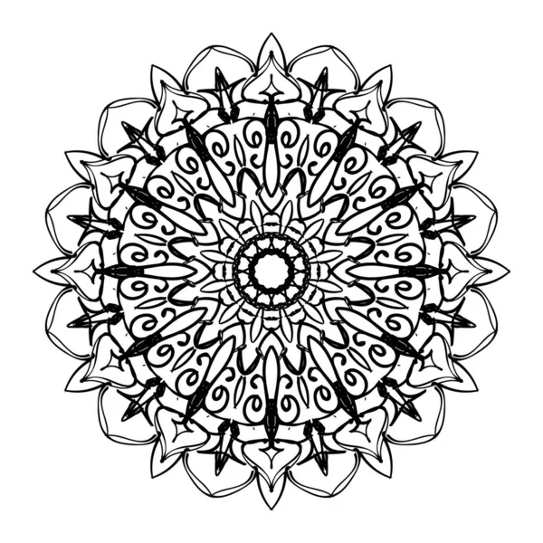 Mandala Voor Kleurboeken Decoratieve Ronde Ornamenten — Stockvector