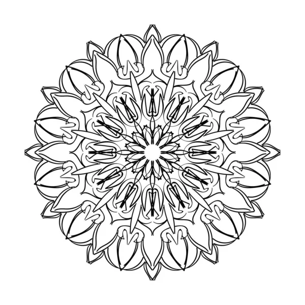 Mandala Voor Kleurboeken Decoratieve Ronde Ornamenten — Stockvector