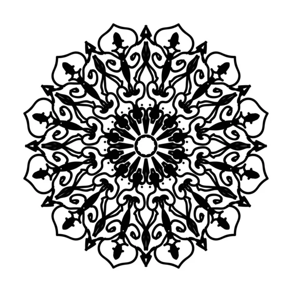 Mandalas Pour Livre Colorier Ornements Ronds Décoratifs — Image vectorielle