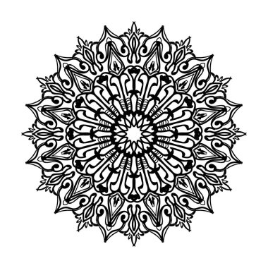 El yapımı mandala. Etnik doğulu karalama süsü dekorasyonu.