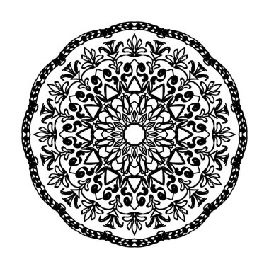 El yapımı mandala. Etnik doğulu karalama süsü dekorasyonu.