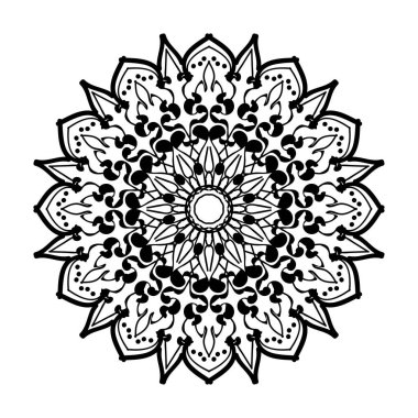 El yapımı mandala. Etnik doğulu karalama süsü dekorasyonu.