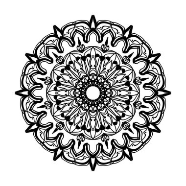 El yapımı mandala. Etnik doğulu karalama süsü dekorasyonu.