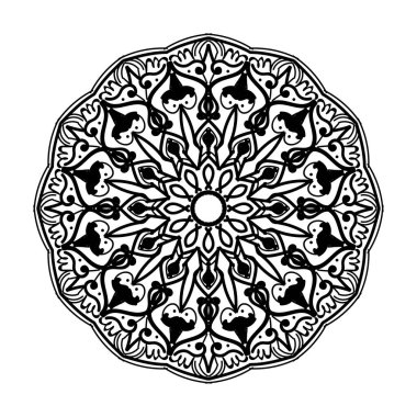 El yapımı mandala. Etnik doğulu karalama süsü dekorasyonu.