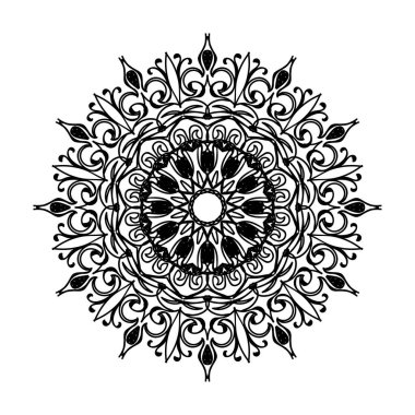 El yapımı mandala. Etnik doğulu karalama süsü dekorasyonu.