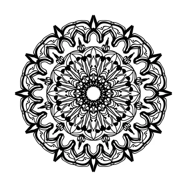 Mandala Desenhada Mão Decoração Etnia Oriental Doodle Ornamento —  Vetores de Stock