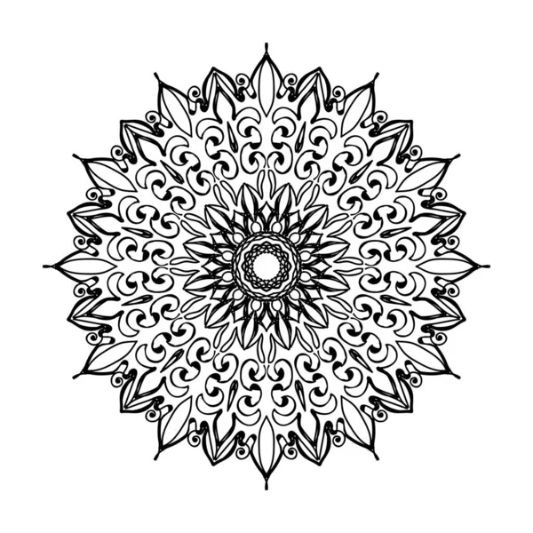 Met Hand Getekend Mandala Decoratie Etnisch Oosters Doodle Ornament — Stockvector