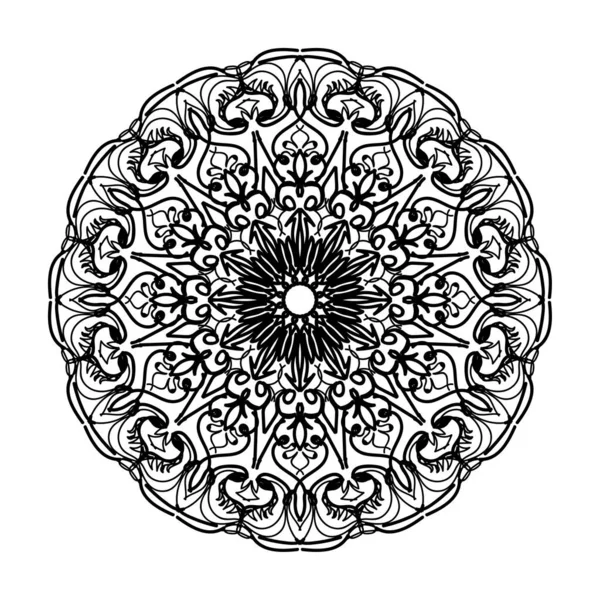 Met Hand Getekend Mandala Decoratie Etnisch Oosters Doodle Ornament — Stockvector