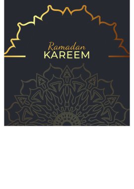 Mandala süsleriyle Ramadam kareem arkaplanı.