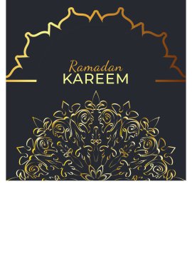 Mandala süsleriyle Ramadam kareem arkaplanı.