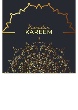 Mandala süsleriyle Ramadam kareem arkaplanı.