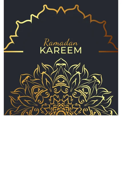 Ramadam Kareem Bakgrund Med Mandala Prydnader — Stock vektor