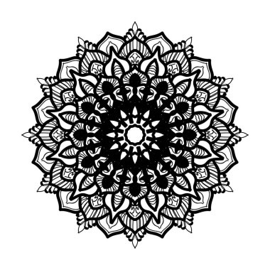 El yapımı mandala. Etnik doğulu karalama süsü dekorasyonu.