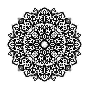 El yapımı mandala. Etnik doğulu karalama süsü dekorasyonu.