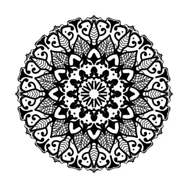 El yapımı mandala. Etnik doğulu karalama süsü dekorasyonu.