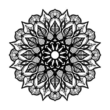 El yapımı mandala. Etnik doğulu karalama süsü dekorasyonu.