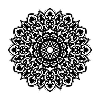 El yapımı mandala. Etnik doğulu karalama süsü dekorasyonu.