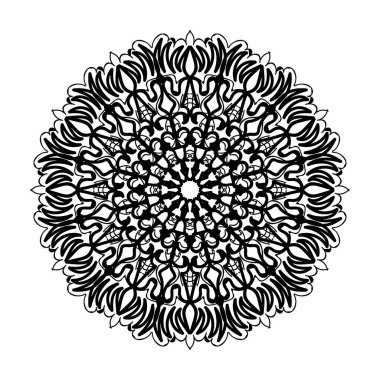 El yapımı mandala. Etnik doğulu karalama süsü dekorasyonu.