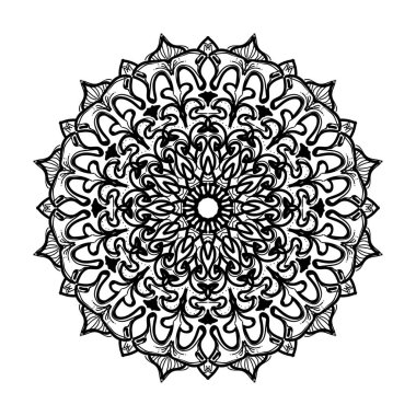 El yapımı mandala. Etnik doğulu karalama süsü dekorasyonu.