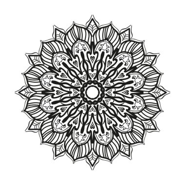 El yapımı mandala. Etnik doğulu karalama süsü dekorasyonu.