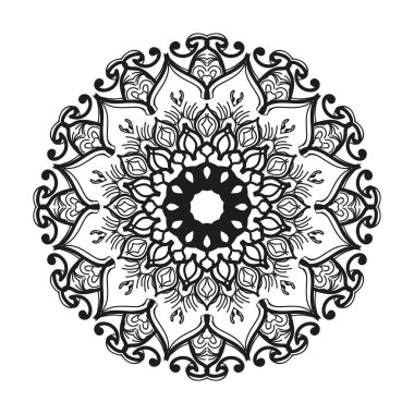 El yapımı mandala. Etnik doğulu karalama süsü dekorasyonu.