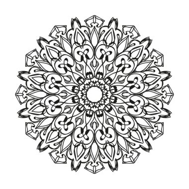 El yapımı mandala. Etnik doğulu karalama süsü dekorasyonu.