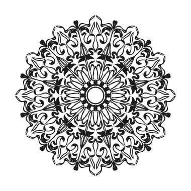 El yapımı mandala. Etnik doğulu karalama süsü dekorasyonu.