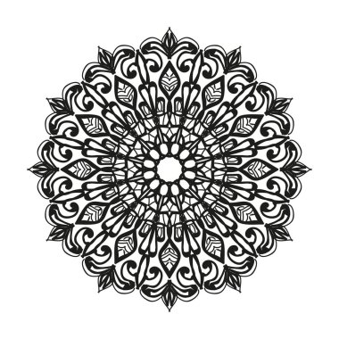 El yapımı mandala. Etnik doğulu karalama süsü dekorasyonu.