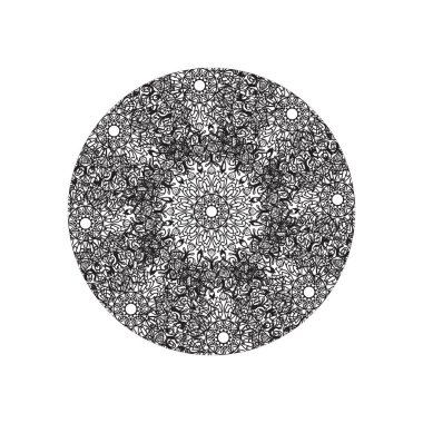 El yapımı mandala. Etnik doğulu karalama süsü dekorasyonu.