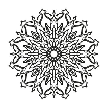 El yapımı mandala. Etnik doğulu karalama süsü dekorasyonu.