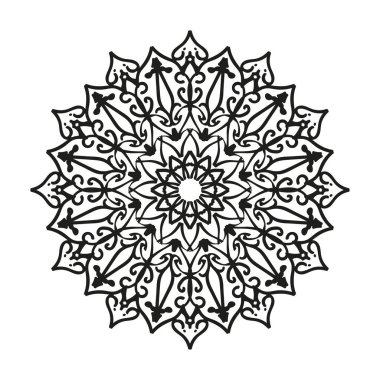 El yapımı mandala. Etnik doğulu karalama süsü dekorasyonu.