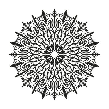 El yapımı mandala. Etnik doğulu karalama süsü dekorasyonu.