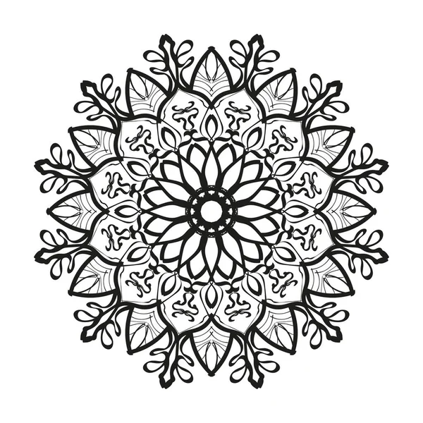 Mandala Dessiné Main Décoration Ornement Doodle Oriental Ethnique — Image vectorielle