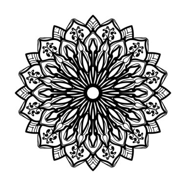 El yapımı mandala. Etnik doğulu karalama süsü dekorasyonu.