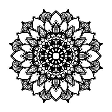 El yapımı mandala. Etnik doğulu karalama süsü dekorasyonu.