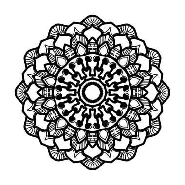 El yapımı mandala. Etnik doğulu karalama süsü dekorasyonu.