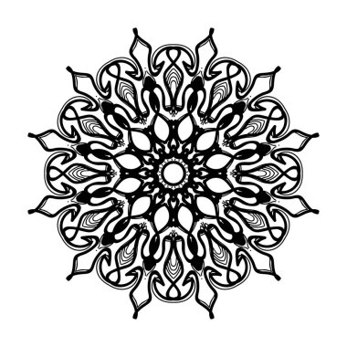 El yapımı mandala. Etnik doğulu karalama süsü dekorasyonu.