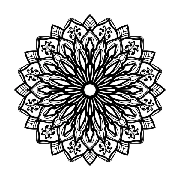 Handgezeichnetes Mandala Dekoration Ethnischen Orientalischen Doodle Ornament — Stockvektor