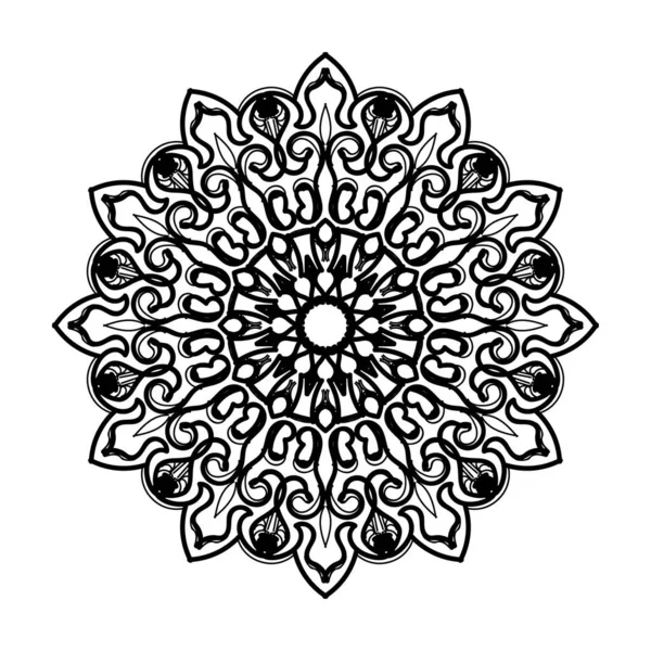 Ručně Kreslená Mandala Dekorace Etnické Orientální Čmáranice — Stockový vektor