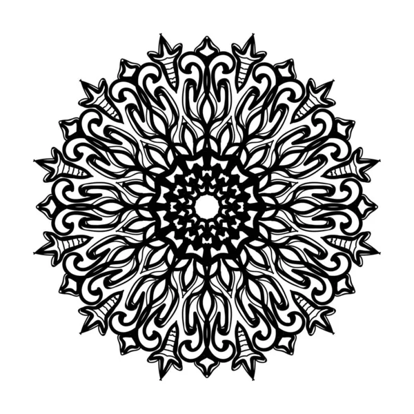 Kézzel Rajzolt Mandala Dekoráció Etnikai Keleti Firka Dísz — Stock Vector