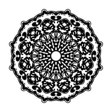 El yapımı mandala. Etnik doğulu karalama süsü dekorasyonu.