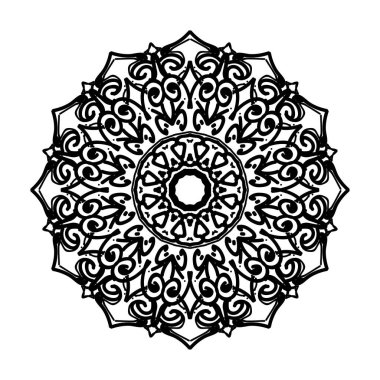 El yapımı mandala. Etnik doğulu karalama süsü dekorasyonu.