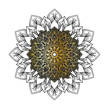 Vektör yuvarlak soyut çember. Lüks Mandala tarzı.